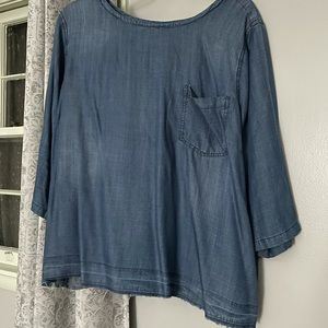 Chambray look 3x top